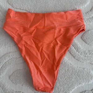 Aerie High-Waisted Cheeky Orange Bikini Bottom